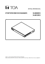 Toa N-8000EX Installation Manual предпросмотр