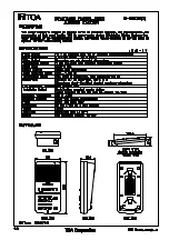 Toa N-8011MS Specifications предпросмотр