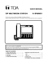 Предварительный просмотр 1 страницы Toa N-SP80MS1 Quick Manual