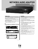 Toa NX-100 Specifications preview