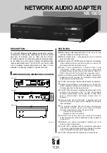 Toa NX-100S Specifications preview