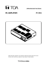 Toa P-1812 Operating Instructions Manual preview