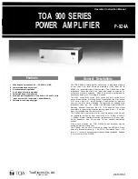 Toa P-924A Operating Instructions Manual preview