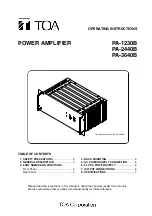 Toa PA-1230B Operating Instructions Manual preview