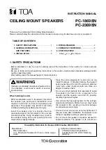 Preview for 1 page of Toa PC-1869EN Instruction Manual