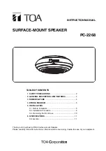 Toa PC-2268 Instruction Manual preview