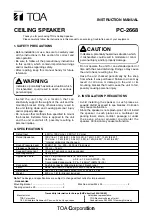 Toa PC-2668 Instruction Manual предпросмотр