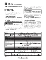 Toa PC-580RU Installation Manual предпросмотр