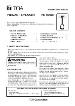 Toa PE-154EN Instruction Manual предпросмотр