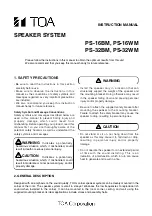 Toa PS-16BM Instruction Manual предпросмотр