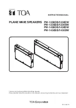 Toa PW-1230DB Instruction Manual предпросмотр