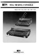 Preview for 1 page of Toa RX-7-164 Operating Instructions Manual