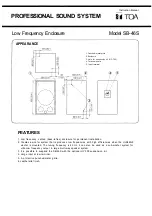 Preview for 1 page of Toa SB-46S Instruction Manual