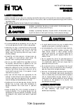 Toa SC-632 AS Instruction Manual предпросмотр