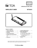 Toa Scout WT-4810 Operating Instructions Manual preview