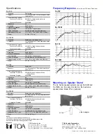 Предварительный просмотр 2 страницы Toa SL-122 Specification Sheet