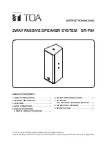 Предварительный просмотр 1 страницы Toa SR-F04 Instruction Manual