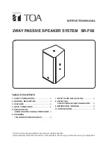 Toa SR-F08 Instruction Manual предпросмотр