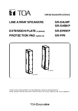 Toa SR-S4LWP Operating Instructions Manual preview