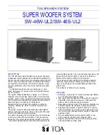 Preview for 1 page of Toa SW-46S-UL2 Specifications