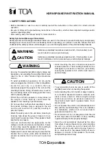 Предварительный просмотр 1 страницы Toa TC-615 Instruction Manual