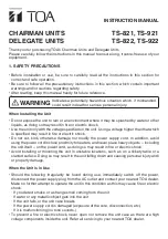 Toa TS-821 Instruction Manual preview