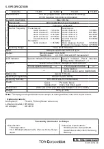 Предварительный просмотр 4 страницы Toa TS-821 Instruction Manual