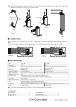 Предварительный просмотр 2 страницы Toa TZ-30-EB Instruction Manual