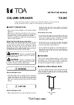 Toa TZ-301 Instruction Manual предпросмотр