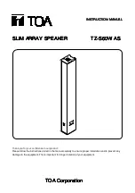 Предварительный просмотр 1 страницы Toa TZ-S60W AS Instruction Manual