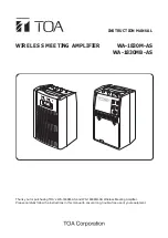 Preview for 1 page of Toa WA-1830M Instruction Manual