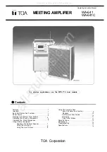 Toa WA-641 Operating Instructions Manual preview