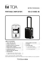 Preview for 1 page of Toa WA-Z100SD AS Instruction Manual