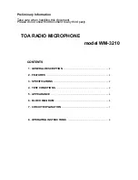 Toa WM-3210 Operating Instructions предпросмотр