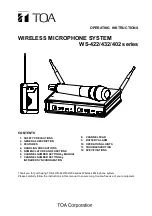 Preview for 1 page of Toa WM-422 Operating Instructions Manual