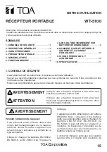 Preview for 15 page of Toa WT-5100 Operating Instructions Manual