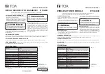 Toa WTU-4800 Instruction Manual preview