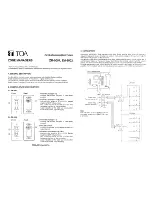 Preview for 1 page of Toa ZM-9001 Operating Instructions