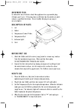 Предварительный просмотр 13 страницы Toastess Elegance TFP-15 Instruction Booklet