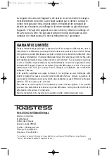 Preview for 13 page of Toastess Elegance TO-720C Instruction Booklet