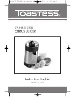 Preview for 1 page of Toastess TCJ346 Instruction Booklet