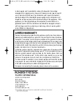 Preview for 5 page of Toastess TCP709 Instruction Booklet