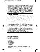 Preview for 7 page of Toastess TFC42T Instruction Booklet