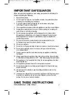 Preview for 2 page of Toastess TSC-310 Instruction Booklet