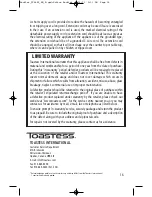 Preview for 16 page of Toastess TVS682 Instruction Booklet