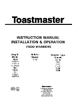 Toastmaster 1503t Instruction Manual preview