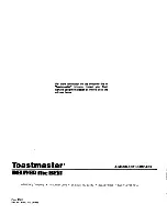 Preview for 16 page of Toastmaster 1503t Instruction Manual