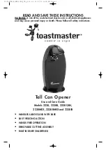 Toastmaster 2238BMEX Use And Care Manual preview