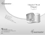 Preview for 30 page of Toastmaster Chopster 1122 Use And Care Manual