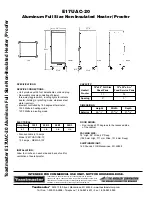 Preview for 2 page of Toastmaster E17UAC-20 Specification Sheet